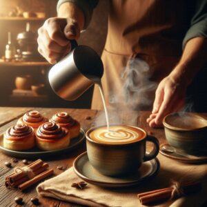 طرز تهیه لاته با شکر قهوه ای و دارچینی